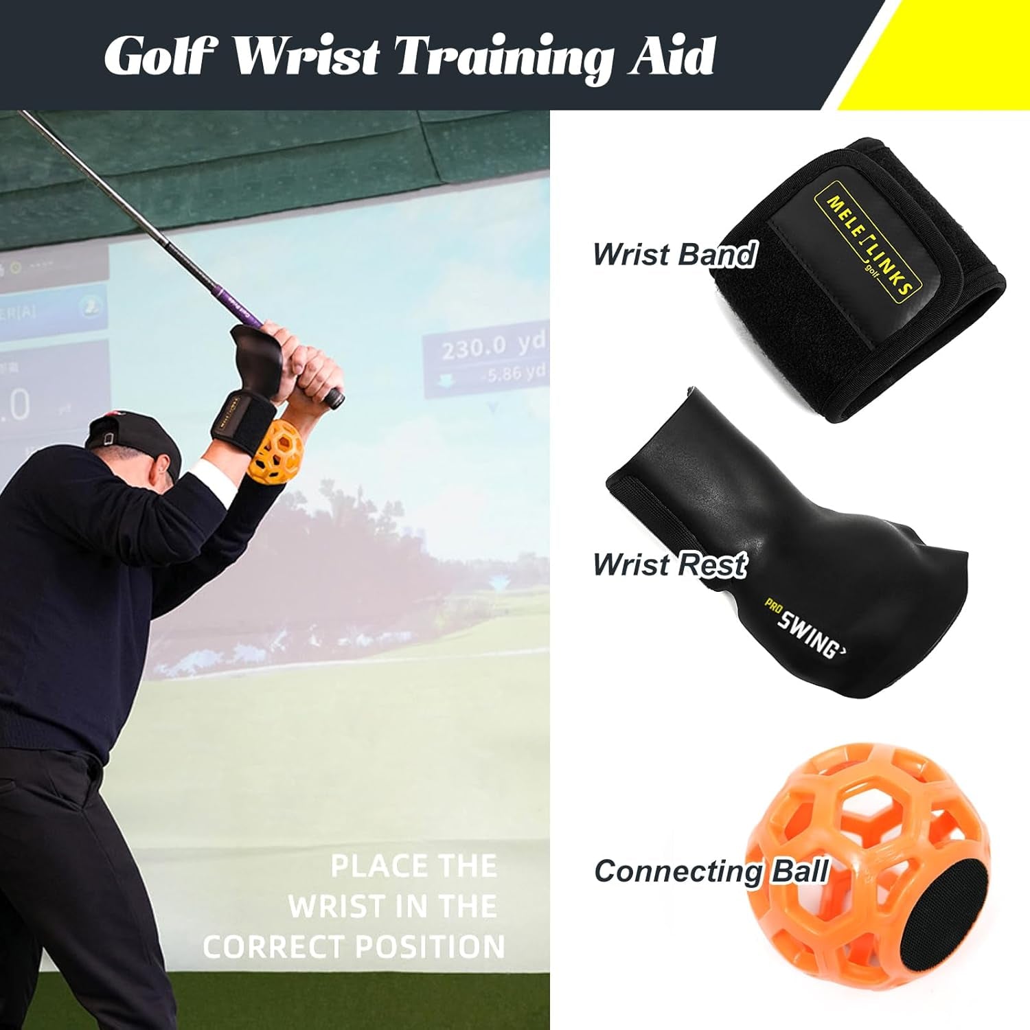 Golf Swing Trainer Ball - Posture Correction & Wrist Training Aid, Golf Grip Trainer for Practice